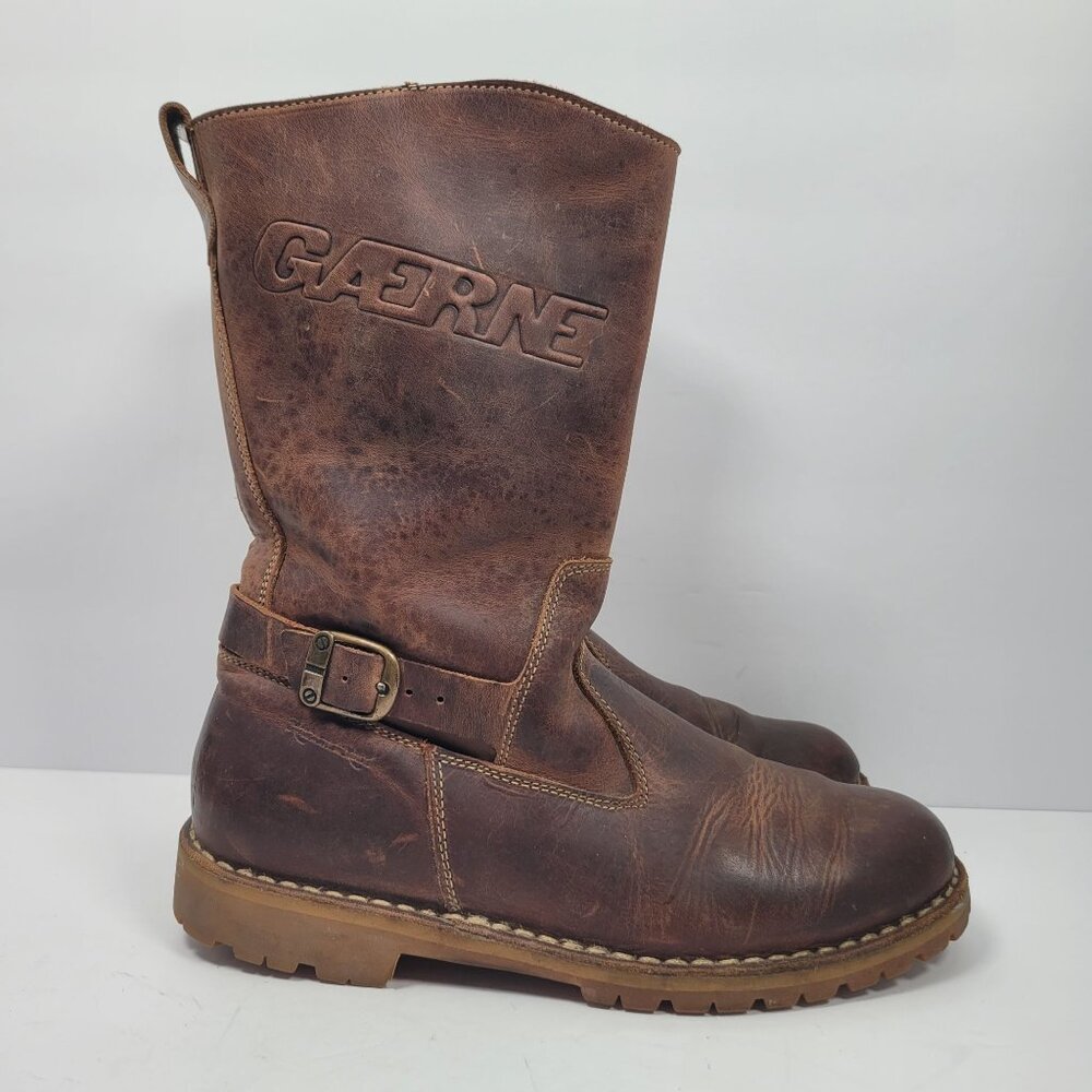 Gaerne Men's Distressed Brown Leather Moto/Trial Boots 18651 Size 9 EU 43 Italy